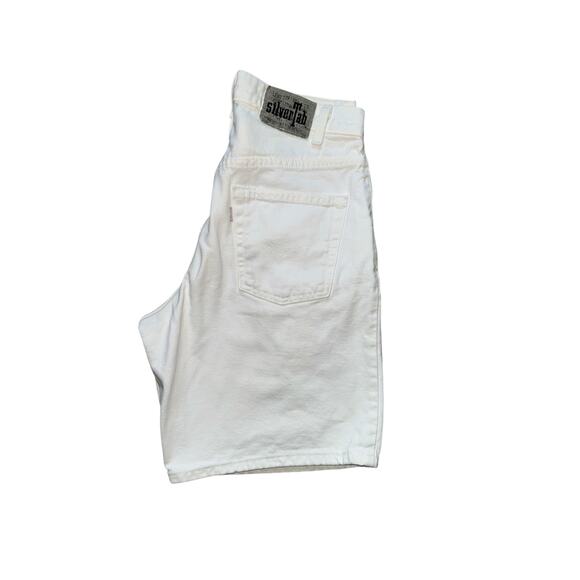 Vintage Levi’s SilverTab Loose Shorts | White Denim | 90s Made in USA | Size 31 - Picture 8 of 12
